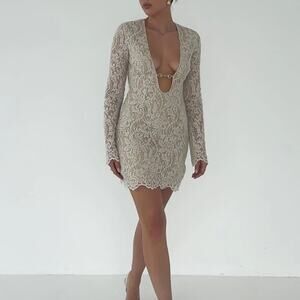 Rumored Fools Rush In Dress - Cream Lace - Medium - NWT